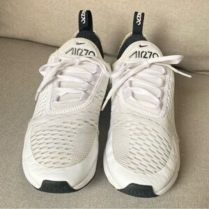 👟 Nike Air Max 270 White Women’s 8 (6.5Y) Mesh Running Sneakers